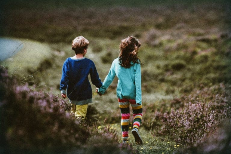 children walking