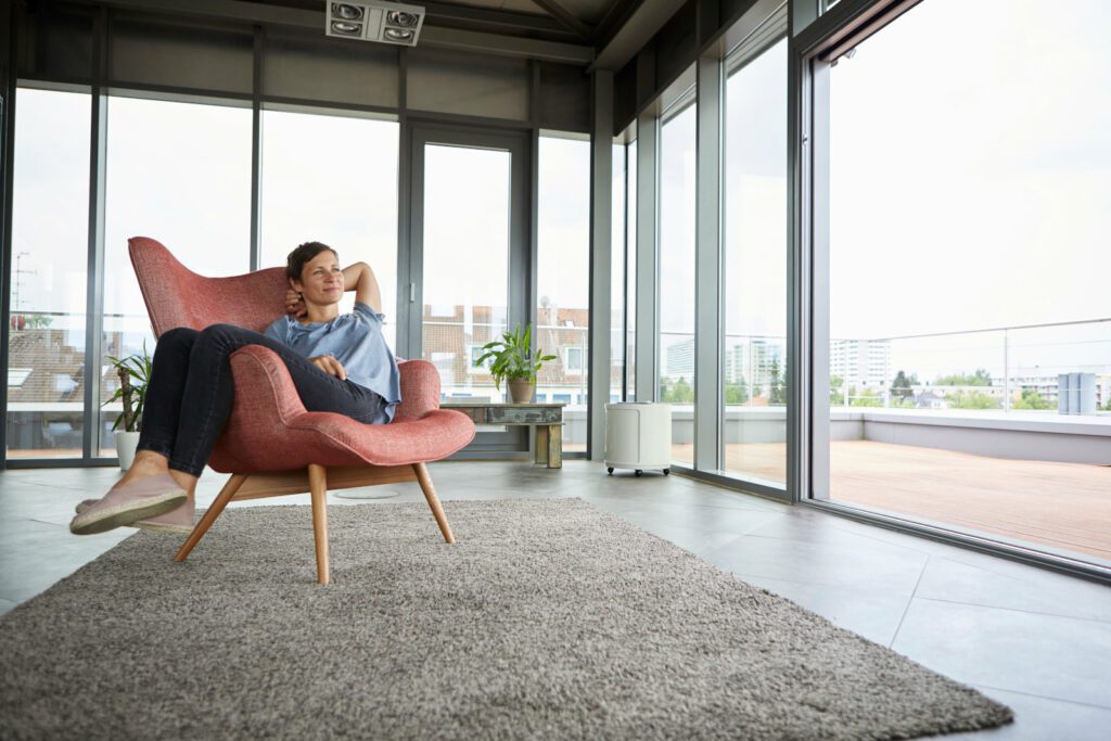 financial settlements - woman looking out of window