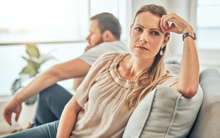 Couple going through a silent divorce