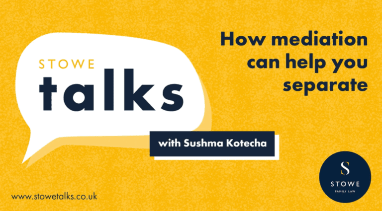 Title page for the Stowe Talks video - How mediation can help you separate