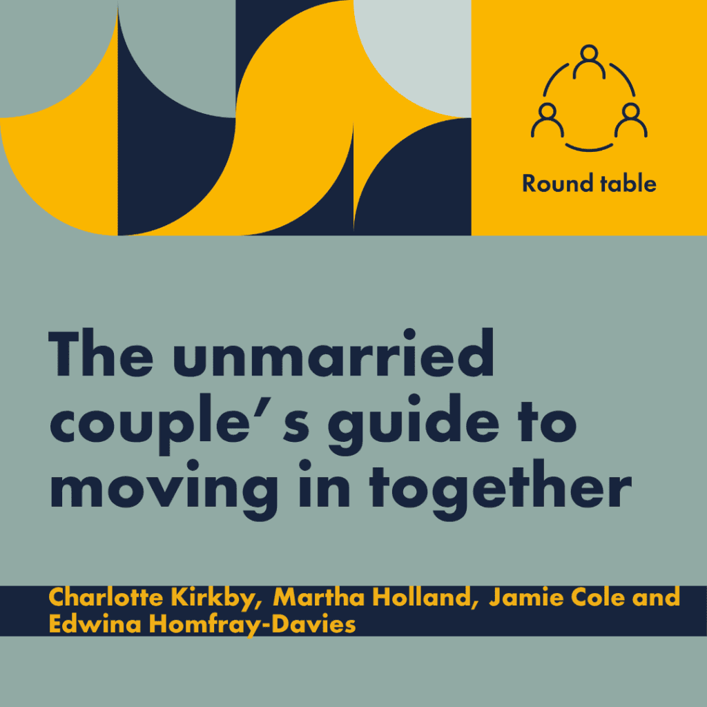 The unmarried couple's guide to moving in together